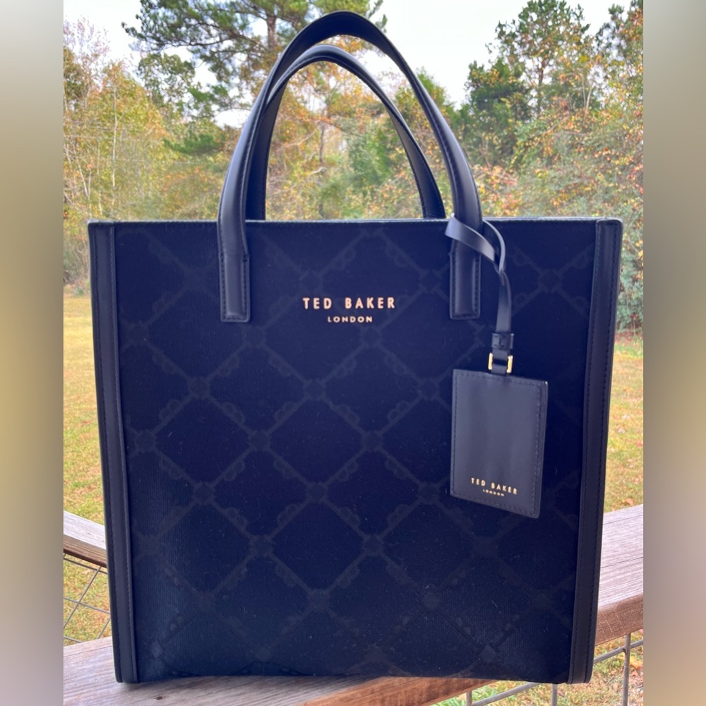 Ted Baker Black Patterned Tote - image 1